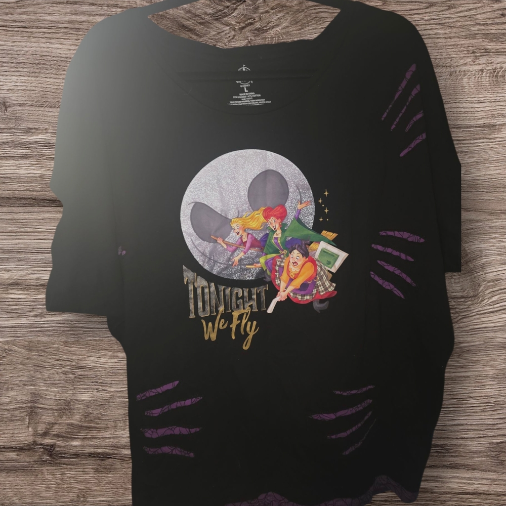 Disney Black and Purple Short Sleeve Tee